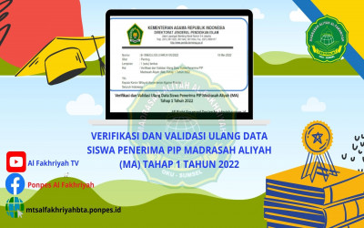 Verifikasi dan Validasi Ulang Data Siswa Penerima PIP Madrasah Aliyah (MA) Tahap 1 Tahun 2022